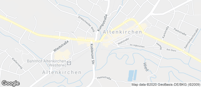 Karte mit Standort von Bäckerei Björn Schumacher Filiale Altenkirchen