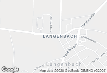 Karte mit Standort von Bäckerei Weinbrenner