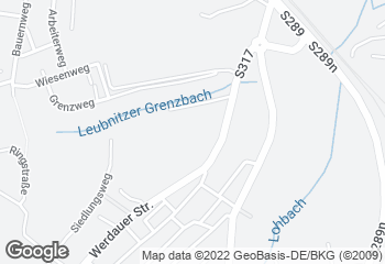 Karte mit Standort von Bäckerei-Konditorei Kunze GmbH Fraureuth, E-Center