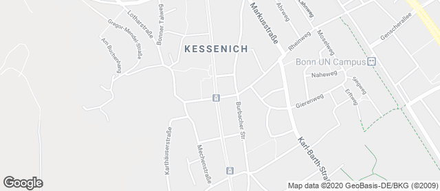 Karte mit Standort von Gilgen's Bäckerei & Konditorei GmbH & Co. KG - Kessenich