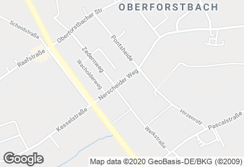 Karte mit Standort von Bäckerei Moss KG