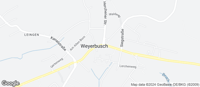 Karte mit Standort von Gilgen' s Bäckerei & Konditorei GmbH & Co. KG - Weyerbusch-neu