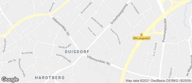 Karte mit Standort von Bäckerei Merzenich