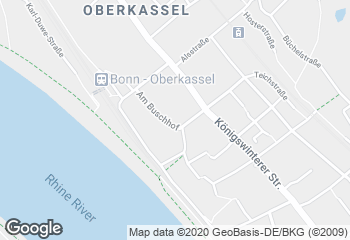 Karte mit Standort von Bäckerei Hardt GmbH im REWE Bonn-Oberkassel
