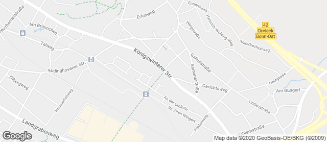 Karte mit Standort von Bäckerei Schlösser - Fil. Küdinghoven