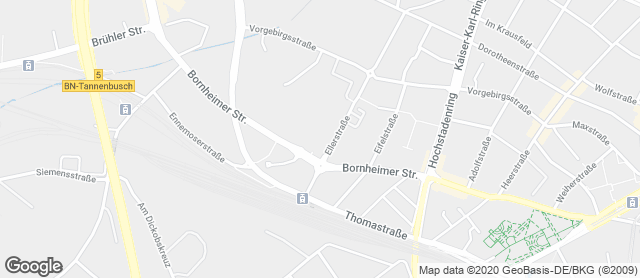 Karte mit Standort von Bäckerei "Die Lohners" - Bonn