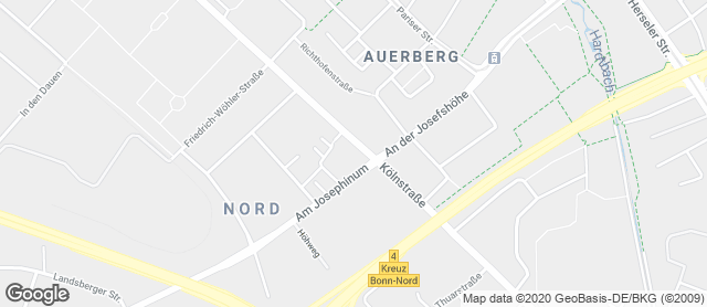 Karte mit Standort von Gilgen's Bäckerei & Konditorei GmbH & Co. KG - Bonn Auerberg