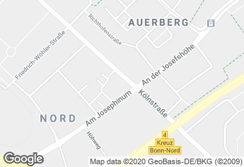 Karte mit Standort von Gilgen's Bäckerei & Konditorei GmbH & Co. KG - Bonn Auerberg