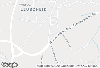 Karte mit Standort von Gilgen's Bäckerei & Konditorei GmbH & Co. KG - Leuscheid
