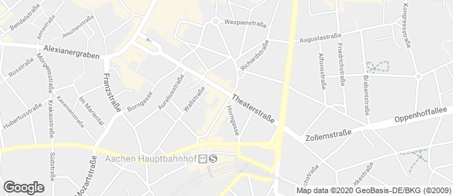 Karte mit Standort von Nobis Printen Theaterstraße 68