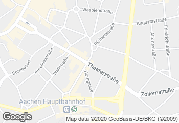 Karte mit Standort von Bäckerei Kickartz - Filiale Theaterstr.