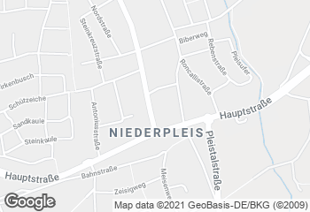 Karte mit Standort von Bäckerei Hardt GmbH im REWE St. Augustin-Niederpleis