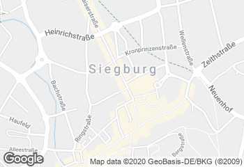 Karte mit Standort von Gilgen's Bäckerei & Konditorei GmbH & Co. KG - Siegburg Kaiserstraße