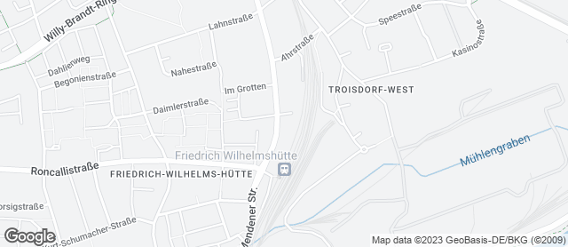 Karte mit Standort von Bäckerei Hardt GmbH  in Troisdorf-FWH
