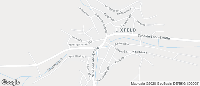 Karte mit Standort von Bäckerei Leinweber Filiale Lixfeld