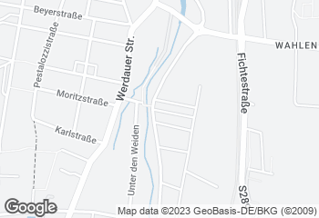 Karte mit Standort von Bäckerei Zeuner
