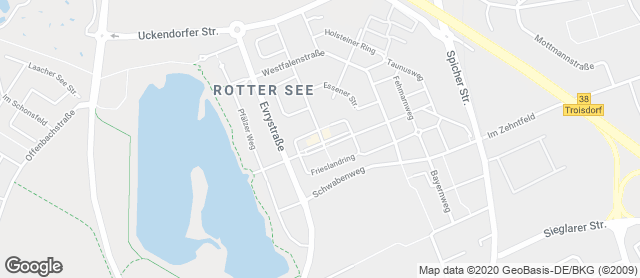 Karte mit Standort von BRÖHL Bäckerei-Konditorei-Café - Filiale: Rotter-See
