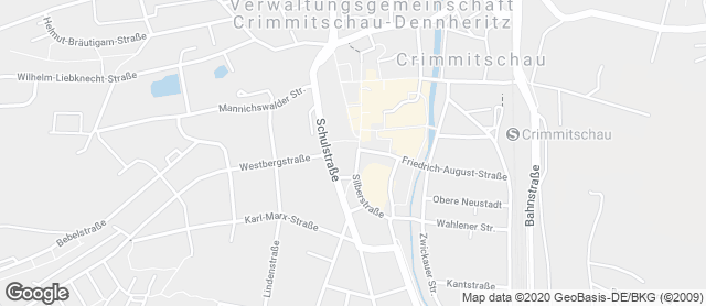 Karte mit Standort von Bäckerei Hofmann Silberstraße