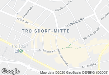 Karte mit Standort von BRÖHLS Back-&Kaffee Kultur - Bäckerei-Konditorei-Café - Troisdorf City