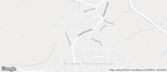 Karte mit Standort von Bäckerei Rosenbaum Birken-Honigsessen