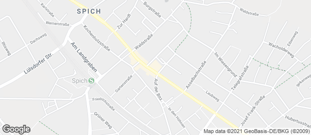 Karte mit Standort von Bäckerei Hardt GmbH im Edeka Troisdorf-Spich