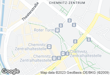 Karte mit Standort von Wendl GmbH, Konditorei & Bäckerei, Filiale Chemnitz