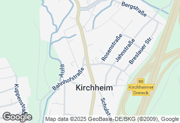 Karte mit Standort von Feinbäckerei Nolte Kirchheim