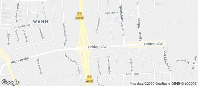 Karte mit Standort von Bäckerei Hardt GmbH im REWE Köln-Porz-Wahnheide