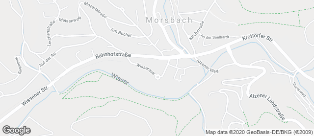 Karte mit Standort von Rewe Morsbach