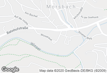 Karte mit Standort von Rewe Morsbach