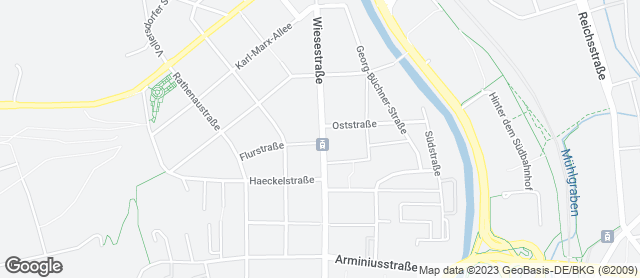 Karte mit Standort von Bäckerei und Konditorei  Laudenbach GmbH & Co. KG - Fil. 09