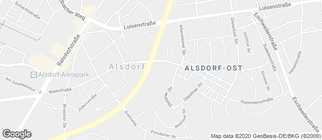 Karte mit Standort von Bäckerei Moss KG