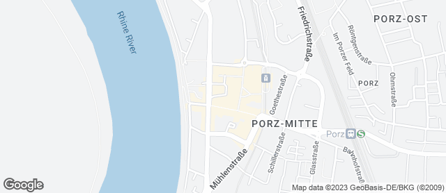 Karte mit Standort von Bäckerei Hardt GmbH im REWE Neue Mitte Porz