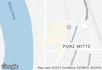 Karte mit Standort von Bäckerei Hardt GmbH im REWE Neue Mitte Porz