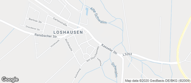 Karte mit Standort von Feinbäckerei Nolte, Loshausen