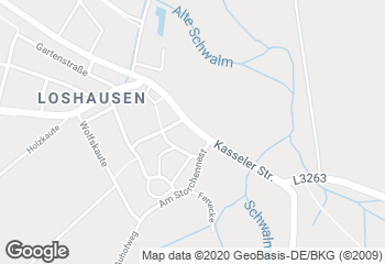 Karte mit Standort von Feinbäckerei Nolte, Loshausen