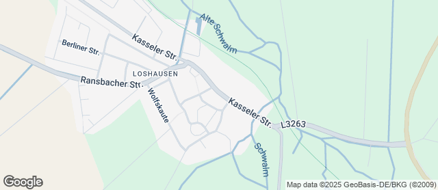 Karte mit Standort von Feinbäckerei Nolte, Loshausen