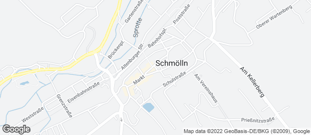 Karte mit Standort von Backhaus Hennig GmbH   Backcafé Schmölln