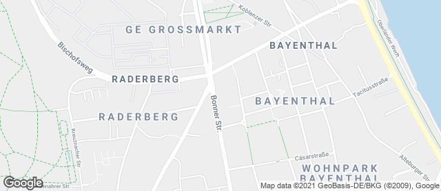 Karte mit Standort von Bäckerei Merzenich
