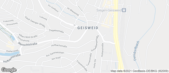 Karte mit Standort von Bäckerei Hesse KG