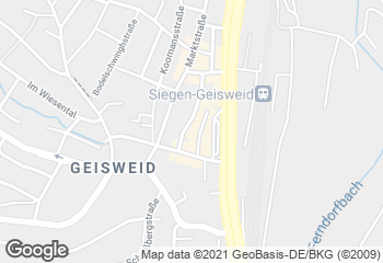 Karte mit Standort von Bäckerei Hesse KG