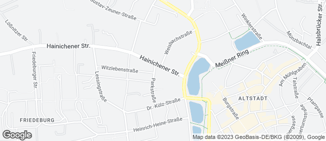 Karte mit Standort von Filiale Hainichener Straße