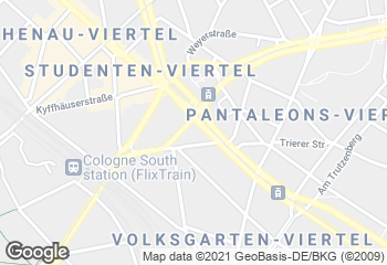 Karte mit Standort von Bäckerei Merzenich