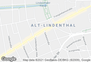Karte mit Standort von Bäckerei Merzenich