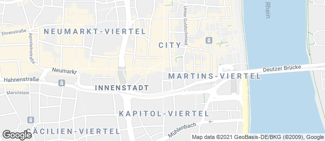 Karte mit Standort von Bäckerei Merzenich