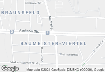 Karte mit Standort von Bäckerei Merzenich