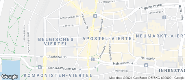 Karte mit Standort von Bäckerei Merzenich