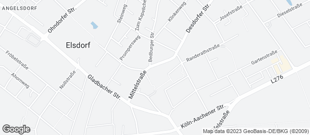 Karte mit Standort von Bäckerei Wilhelm Peter Immerath