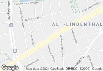 Karte mit Standort von Bäckerei Merzenich