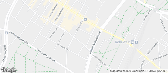 Karte mit Standort von Bäckerei Hardt GmbH im REWE Köln-Ehrenfeld